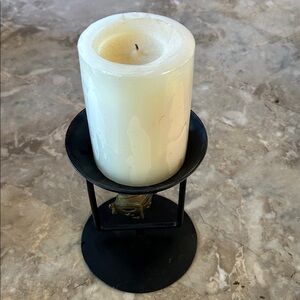 Target Cream Candle with Black Holder. New candle.
